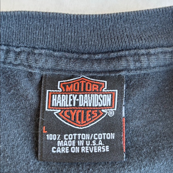 Harley-Davidson Made In USA Logo Seattle Biker Motorcycle Black Tshirt Men Large - Picture 8 of 13